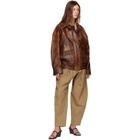 R2W Beige Milo Pintuck Cotton Trousers