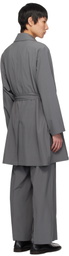 YOKE Gray Fine Wool Coat