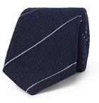 Dunhill - 7cm Striped Wool and Mulberry Silk-Blend Tie - Blue