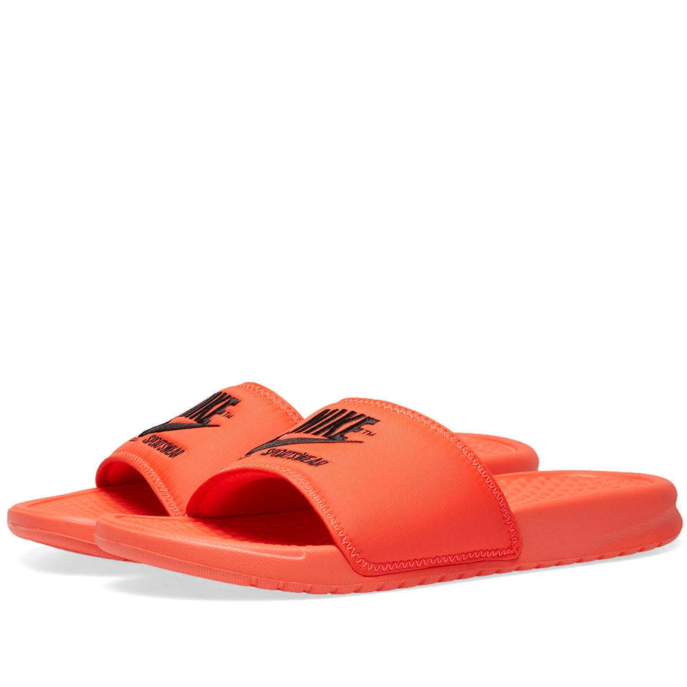 nike benassi jdi black red