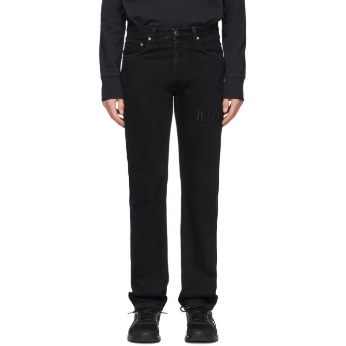 Photo: Helmut Lang Black Monogram Mac Hi Jeans