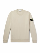 Stone Island - Logo-Appliquéd Cotton-Jersey Sweatshirt - Neutrals