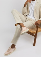 Aurélien Leisure Panelled Suede Sneakers Beige