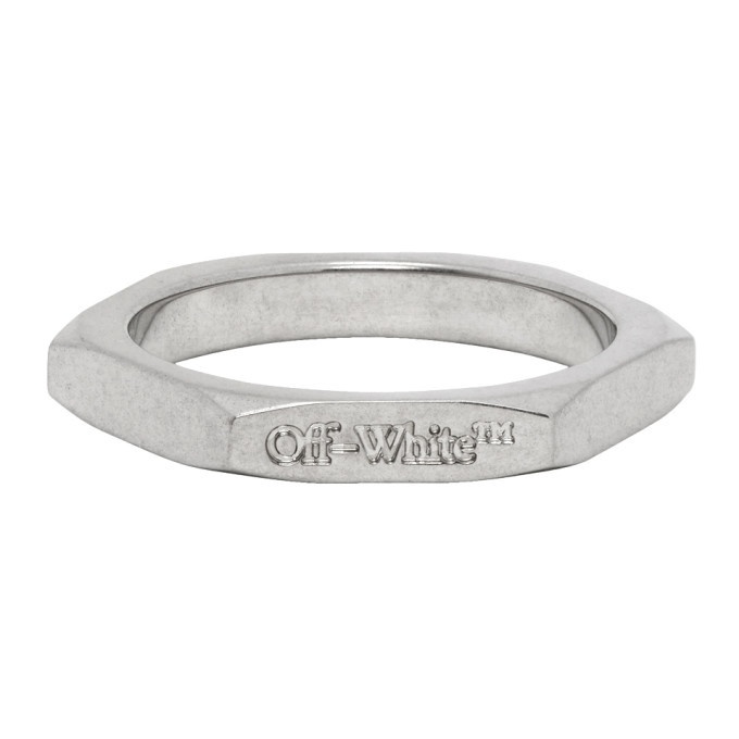 Photo: Off-White Silver Small Hexnut Ring