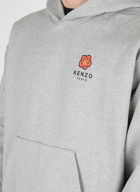Logo Print Hooded Sweatshirt in Grey