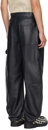 Bottega Veneta Black Cargo Leather Pants