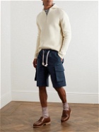 DOPPIAA - Straight-Leg Cotton-Blend Ripstop Cargo Shorts - Blue