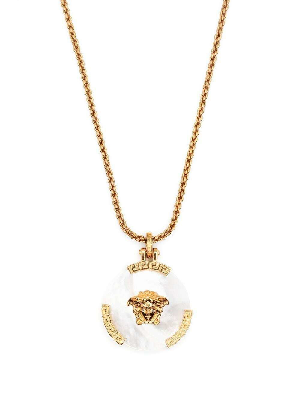 Versace White Medusa Biggie Necklace