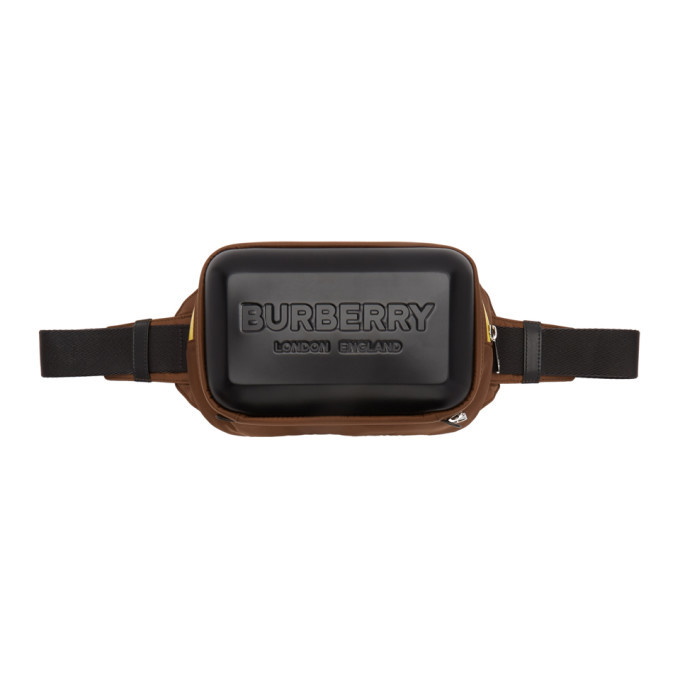 Photo: Burberry Black and Brown Moulded West Waist Pouch