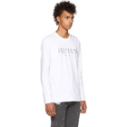 Balmain White Logo Long Sleeve T-Shirt