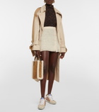 Golden Goose - Mini California shearling-trimmed tote