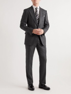 TOM FORD - Slim-Fit Prince of Wales Checked Wool Suit Trousers - Gray