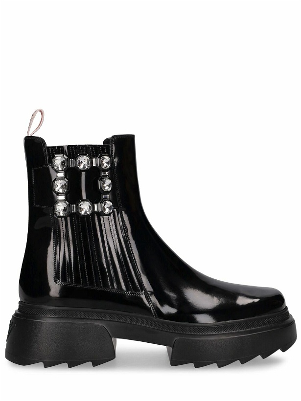 Photo: ROGER VIVIER - 30mm Wallaviv Leather Ankle Boots