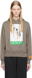 Heron Preston Gray Graphic Hoodie