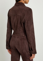 Stouls Leoncino Suede Cropped Jacket Black