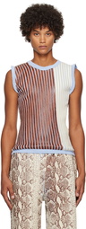 Stanley Raffington SSENSE Exclusive Off-White & Brown Tank Top