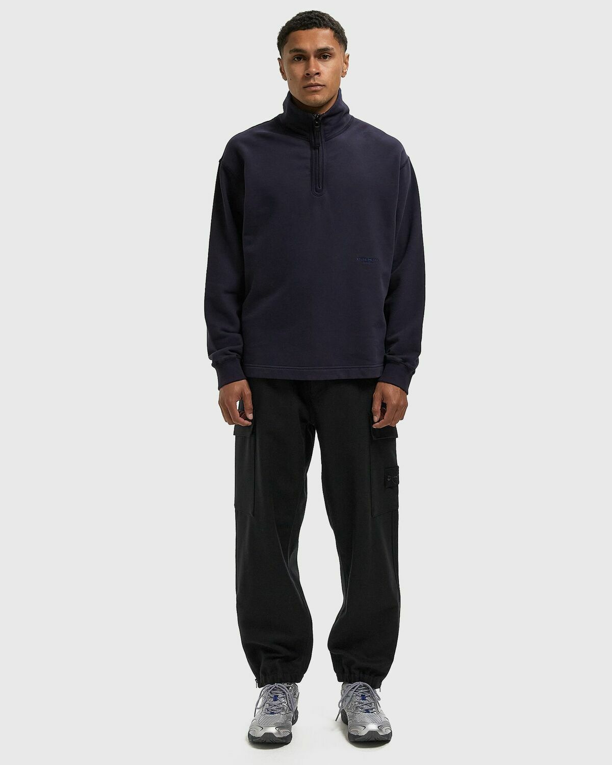 Stone Island MARINA LS POLO Blue Mens Half-Zip Stone Island