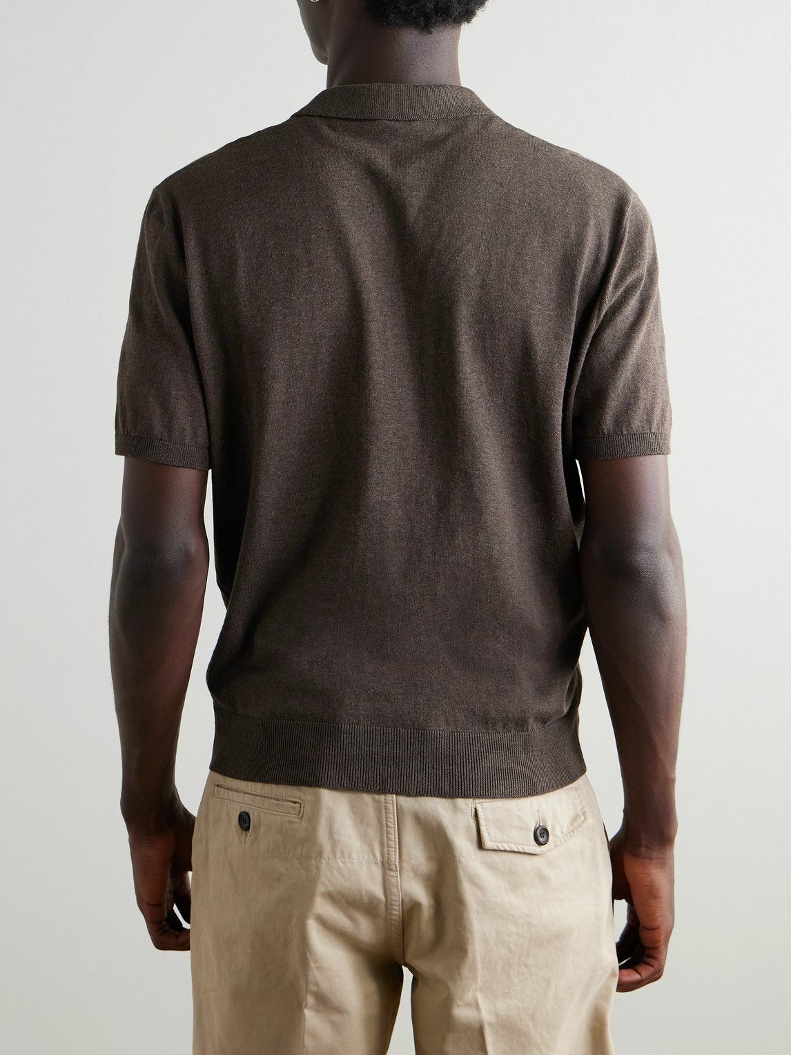 Rubinacci - Positano Cotton Polo Shirt - Brown