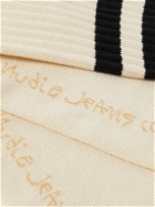 Nudie Jeans - Amundsson Striped Organic Cotton-Blend Socks