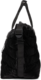 RAINS Black Satin Waterproof Weekend Bag