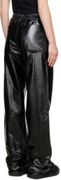 Rick Owens Drkshdw Black Dietrich Faux-Leather Trousers