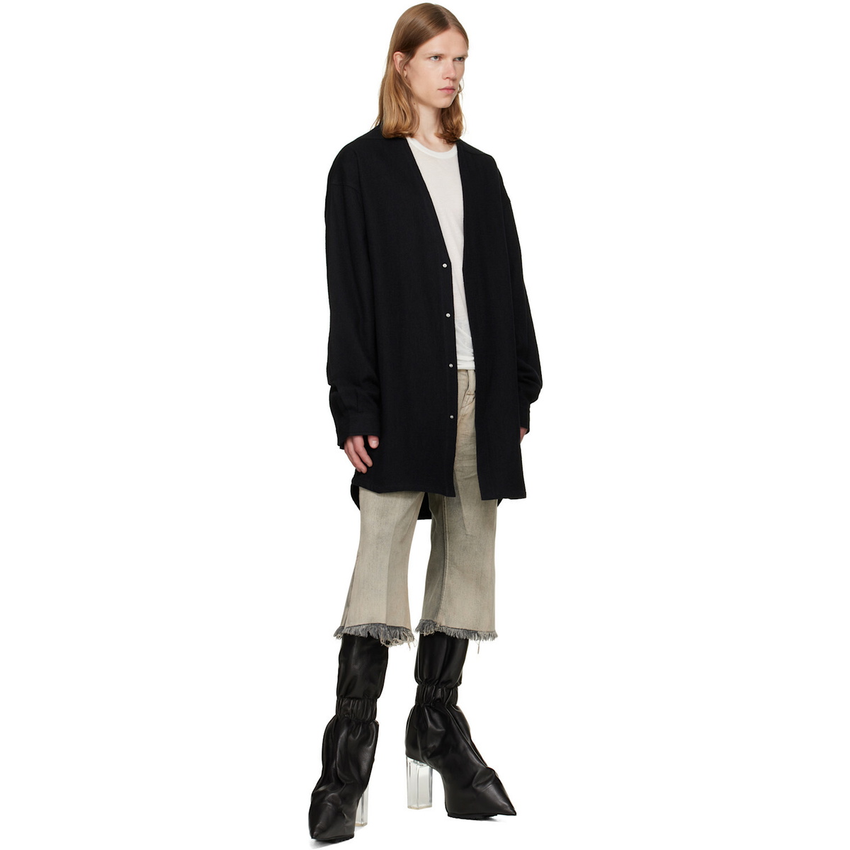 Rick Owens Beige Tower Bolan Cutoffs Jeans