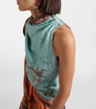 Alémais Alberta scarf-detail silk twill midi dress