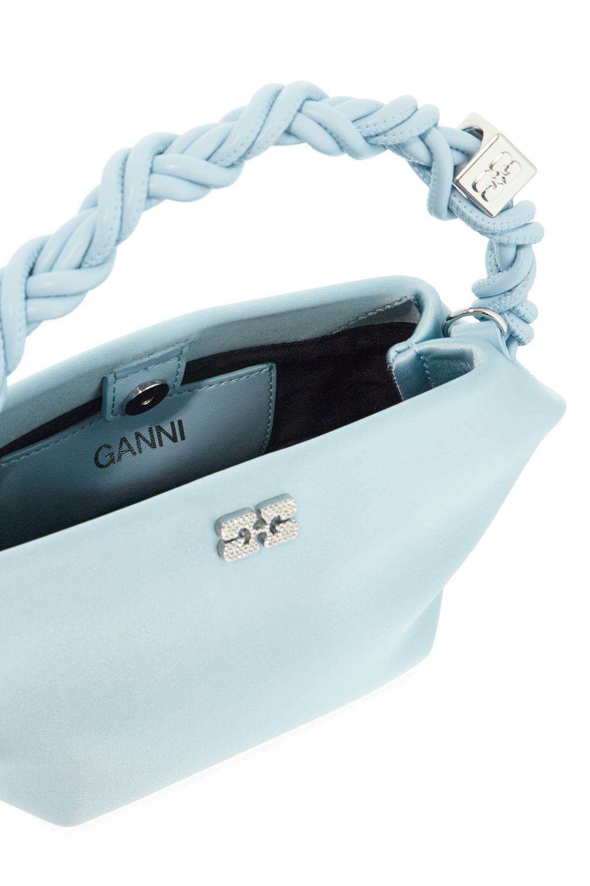 【送料&関税込】Ganni Mini Bou Handbag Black Satin Mini GANNI Bou Bag | GANNI US