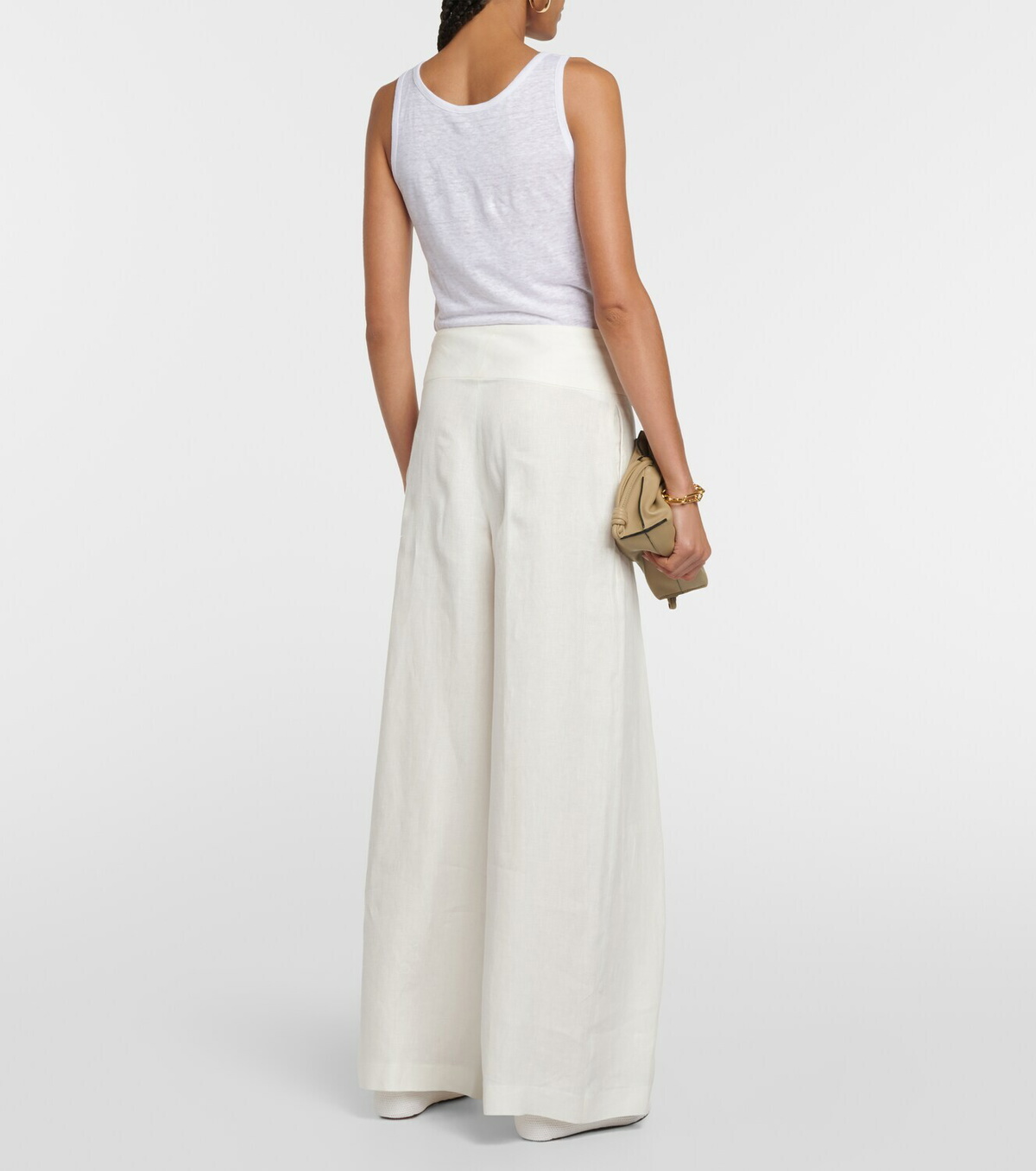 Loro Piana High-waisted wide-leg linen pants Loro Piana
