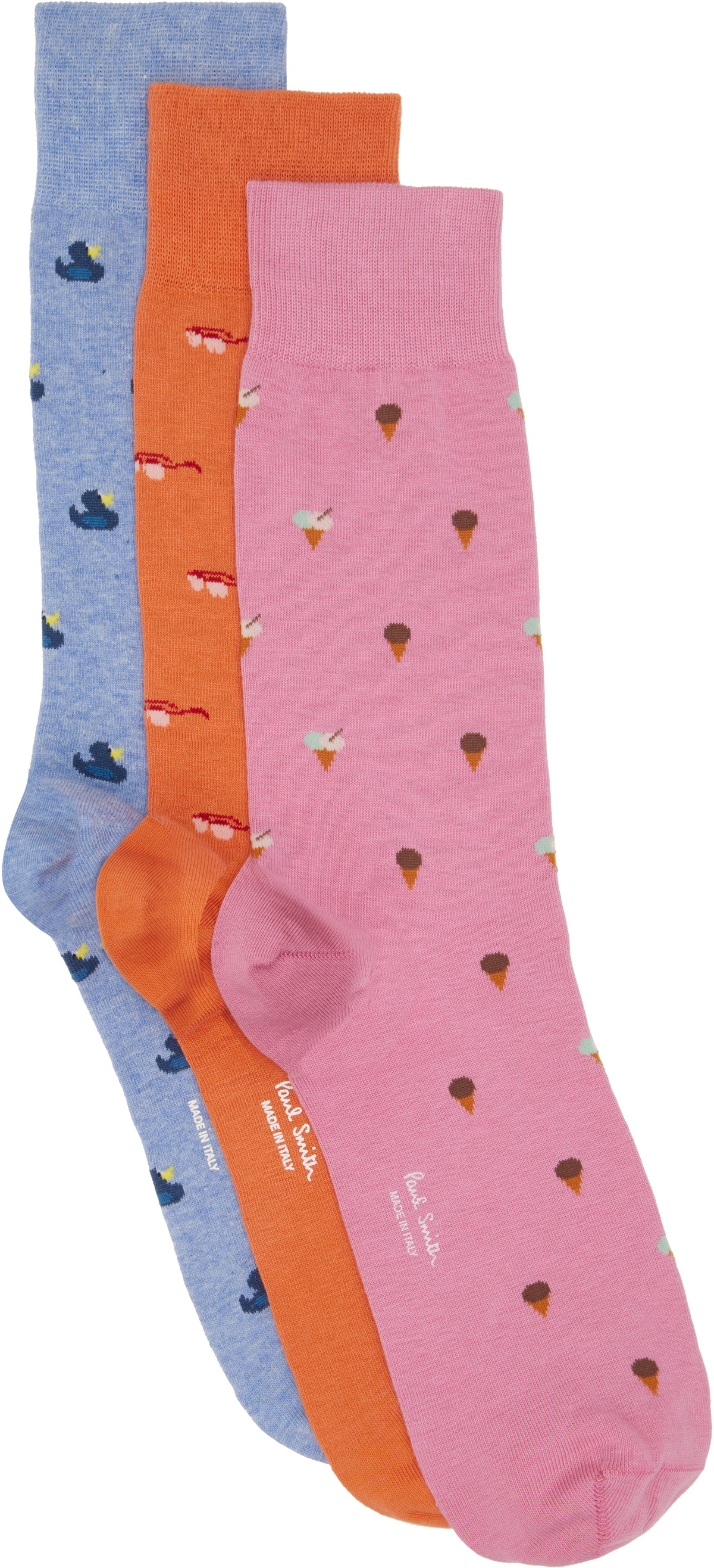 Paul Smith Three-Pack Multicolor Summer Novelty Socks
