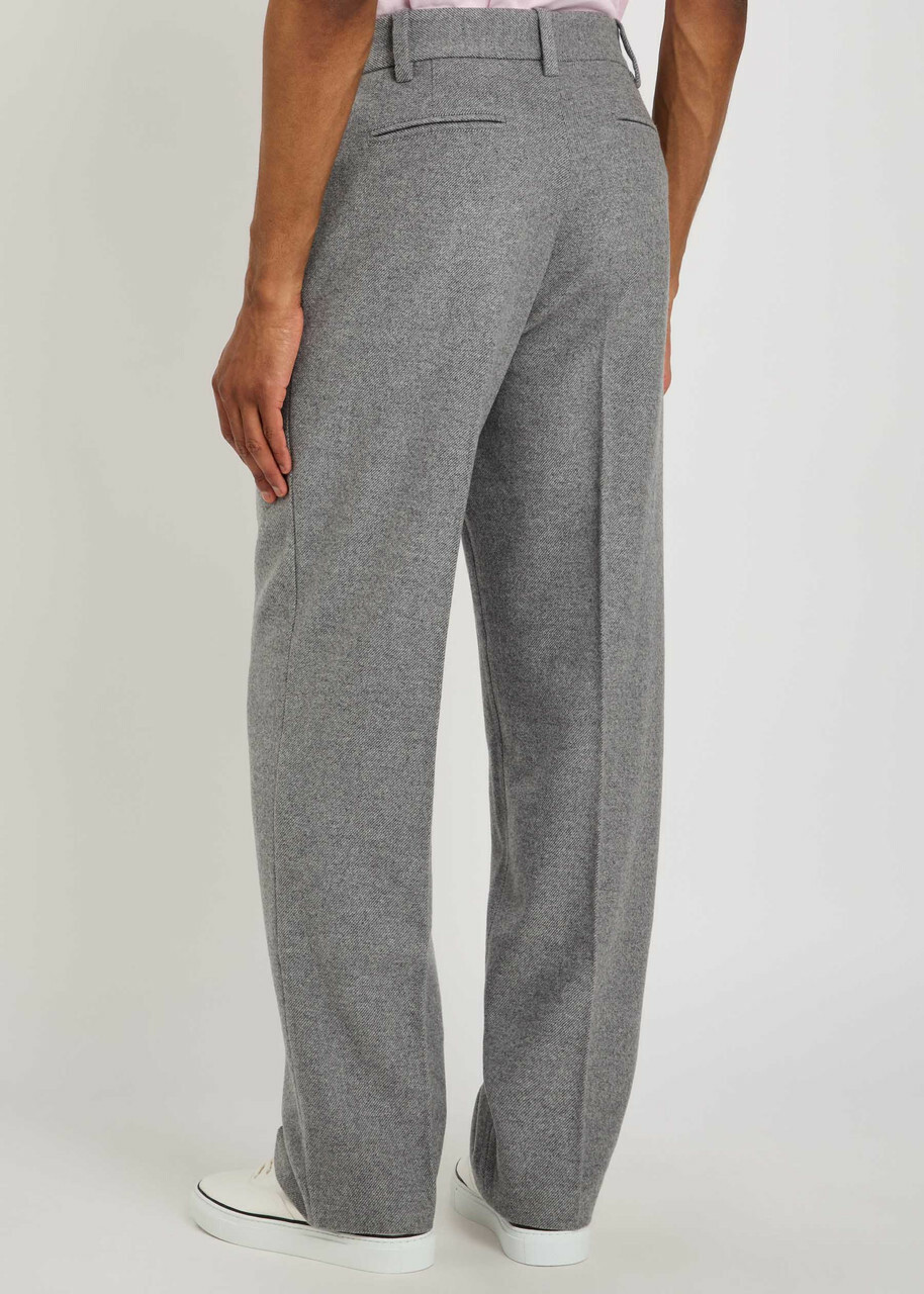 The Elder Statesman Straight-leg Wool-blend Trousers Grey