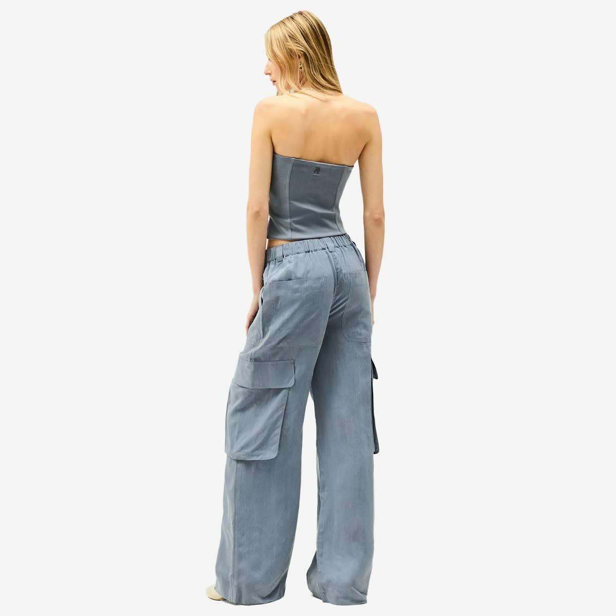 Represent Women's Elevate Cargo Trousers in Steel Blue
