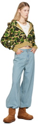 BAPE Blue Bape Sta Embroidery Baggy Jeans