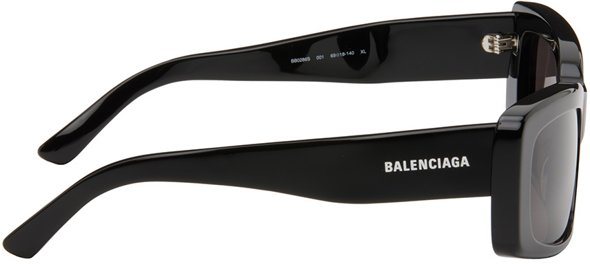 Balenciaga Black Oversize Rectangle Sunglasses Balenciaga