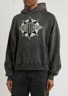 Saint Mxxxxxx X Denim Tears Hooded Cotton Sweatshirt Black