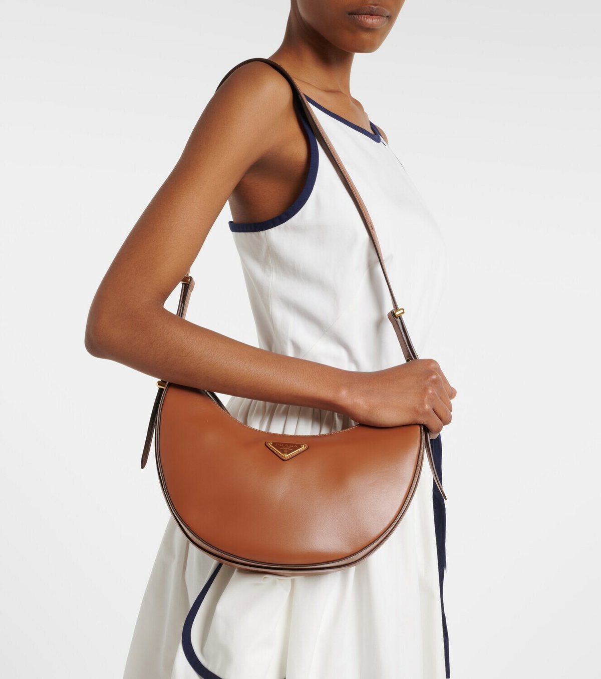 Prada Prada Arqué Small leather shoulder bag