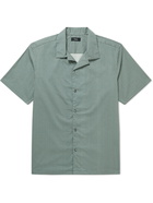 Theory - Irving Camp-Collar Printed Cotton-Blend Shirt - Green