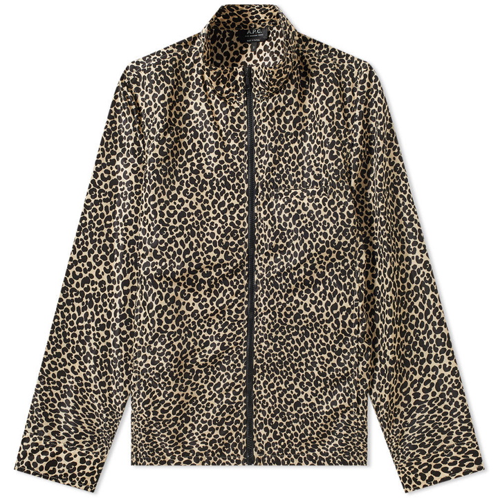 Photo: A.P.C. Leopard Print Mud Windbreaker