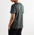 Aloye - Colour-Block Cotton-Jersey T-Shirt - Gray