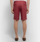 Loro Piana - Slim-Fit Linen Drawstring Bermuda Shorts - Red