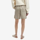 Studio Nicholson Women's Tie Front Short in Pebble And Black