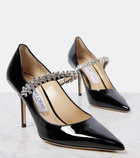 Jimmy Choo Bing 85 embellished patent leather pumps