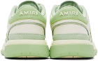 AMIRI White & Green Classic Low Sneakers