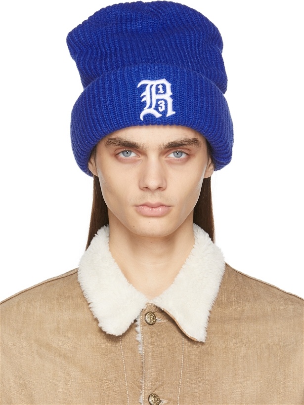 Photo: R13 Blue Oversized Embroidery Beanie