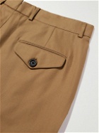 Oliver Spencer - Claremont Straight-Leg Pleated Modal and Cotton-Blend Suit Trousers - Brown