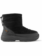 Suicoke - Bower-Sev Rubber-Trimmed Quilted Suede Boots - Black