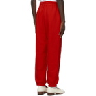 SSENSE WORKS SSENSE Exclusive Jeremy O. Harris Red Cursive Text Lounge Pants