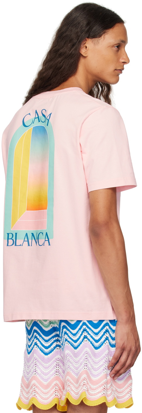 Casablanca Pink L'Arc Coloré T-Shirt