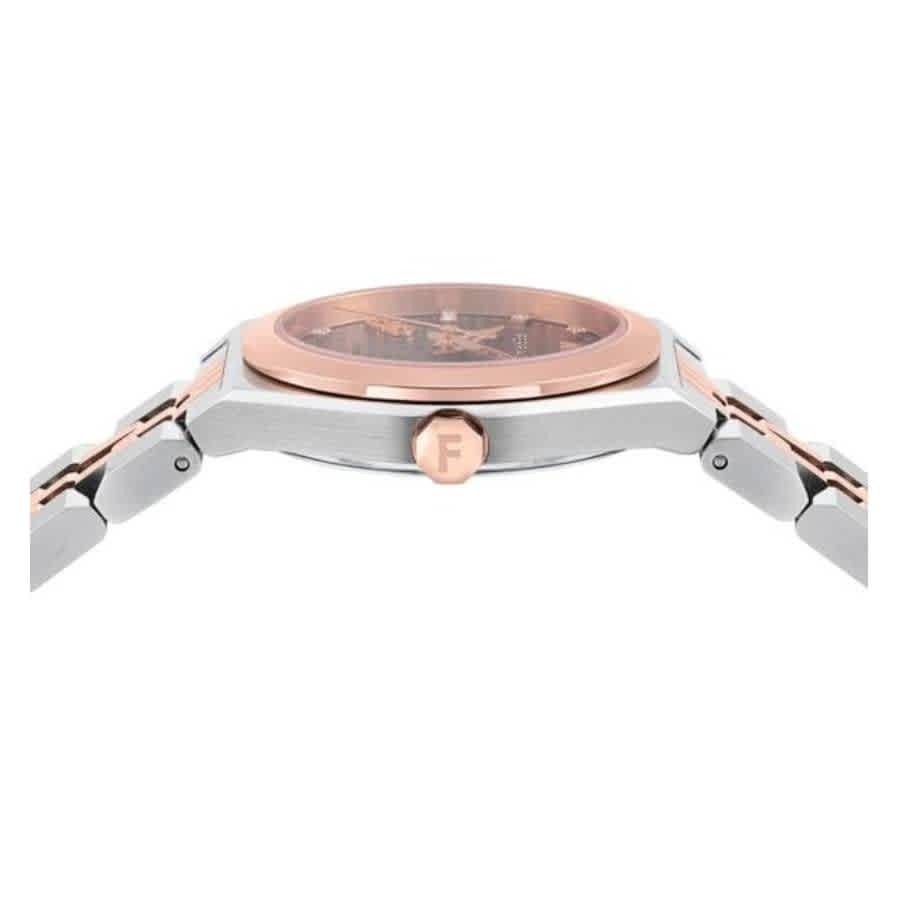 Ferragamo Vega New Quartz Diamond Brown Dial Ladies Watch SFKJ01224