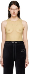 Ludovic de Saint Sernin Yellow Crystal Tank Top
